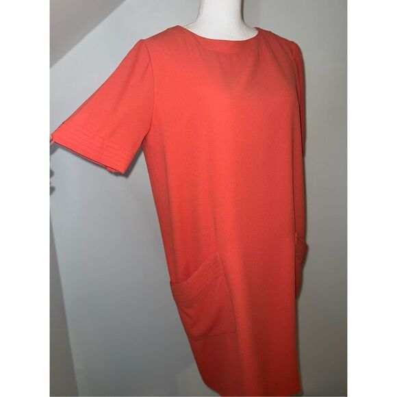 Vintage Orange MOD Pocket Mini Dress Women’s 8 - Picture 3 of 10